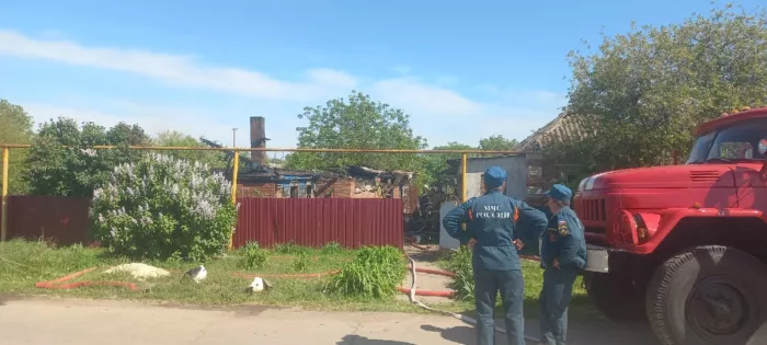 Вид сгоревшего дома из нутри